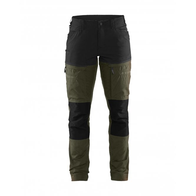 BLÅKLÄDER 7166 Womens Service Trousers with Stretch -  Forest Night/Black
