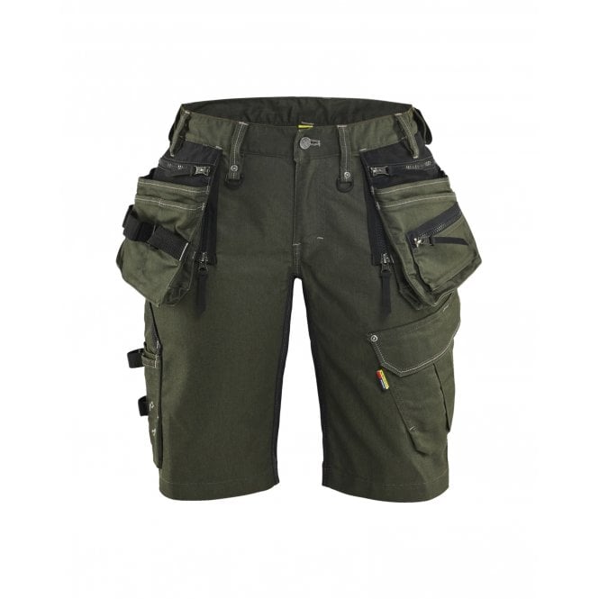 BLÅKLÄDER 7992 Womens Craftsman Shorts X1900 Stretch - Forest Night/Black