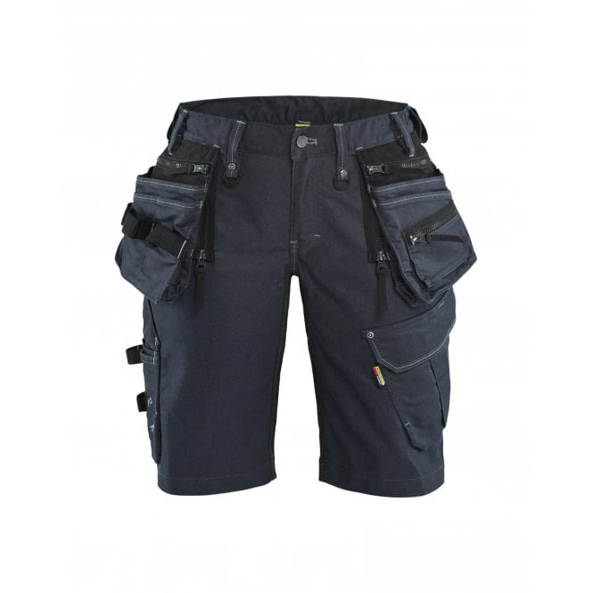 BLÅKLÄDER 7992 Womens Craftsman Shorts X1900 Stretch - Navy Blue/Black