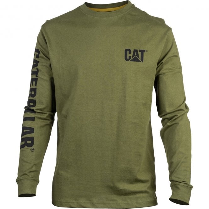 CAT  Trademark Banner Long Sleeved T-Shirt - Chive