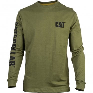 CAT Trademark Banner Long Sleeved T-Shirt - Chive