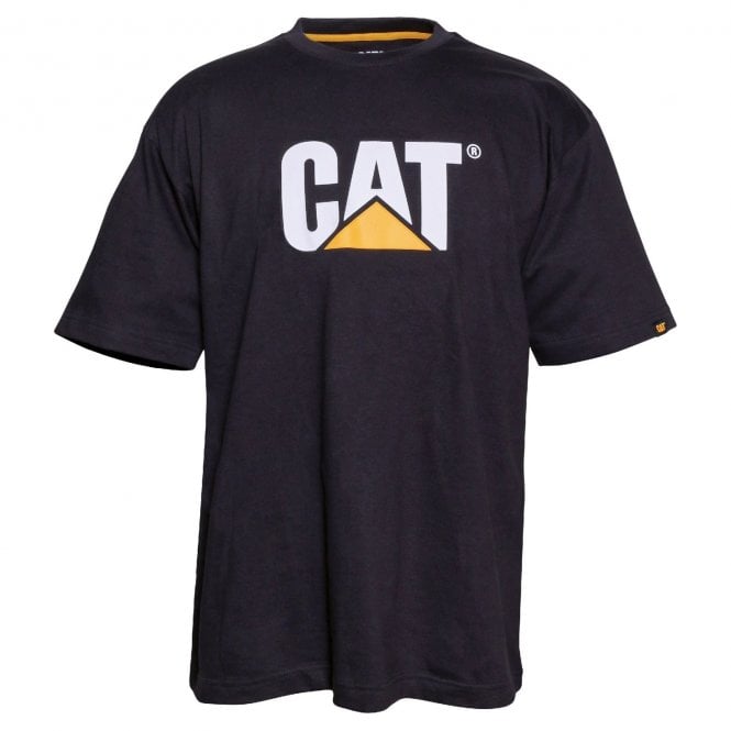 CAT  Trademark Logo T-Shirt - Black
