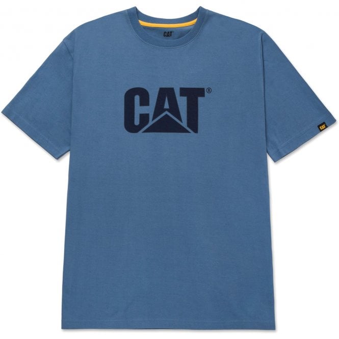 CAT  Trademark Logo T-Shirt - Blue