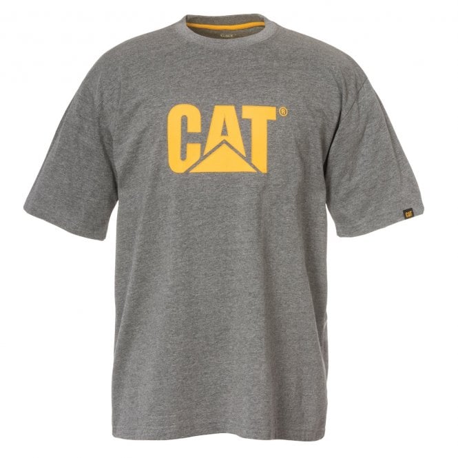 CAT  Trademark Logo T-Shirt - Grey