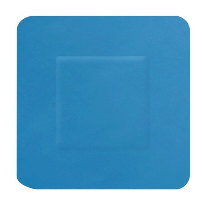 Click Medical Click Medical HYGIO PLAST BLUE DETECTABLE PLASTERS SQUARE 38x38mm Bx 100