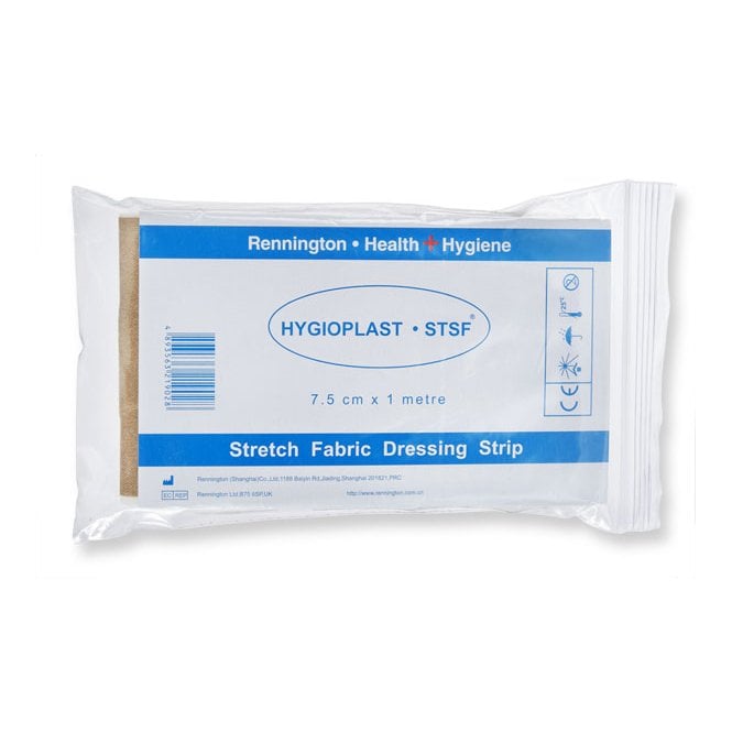 Click Medical Click Medical HYGIO PLAST DRESSING STRIP FABRIC 7.5cm X 1m Bx 10