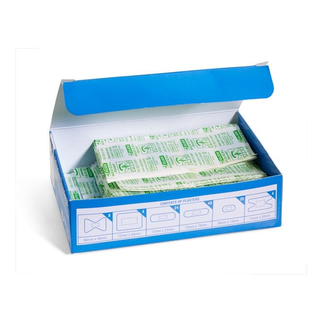 Click Medical Click Medical PLASTERS BLUE METAL DETECTABLE ASSORTED Bx 100