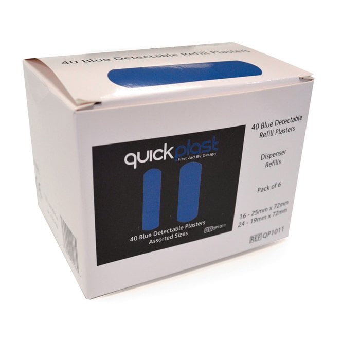 Click Medical Click Medical QUICKPLAST BLUE DETECTABLE PLASTERS Bx 6