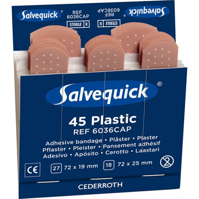 Click Medical Click Medical SALVEQUICK W/PROOF PLASTERS REFILL Bx 6