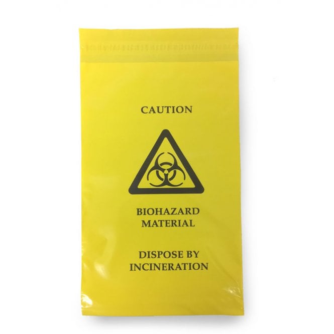 Click Medical Click Medical SELF SEAL WASTE BAG 205 x 305mm Bx 100