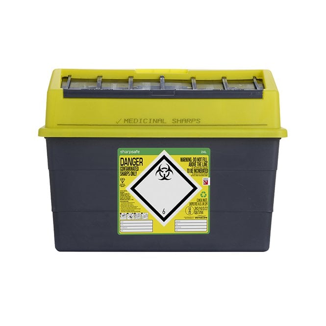 Click Medical Click Medical SHARP SAFE SHARPS BIN 24LTR