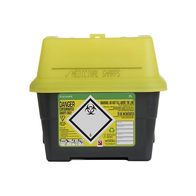 Click Medical Click Medical SHARP SAFE SHARPS BIN 2LTR