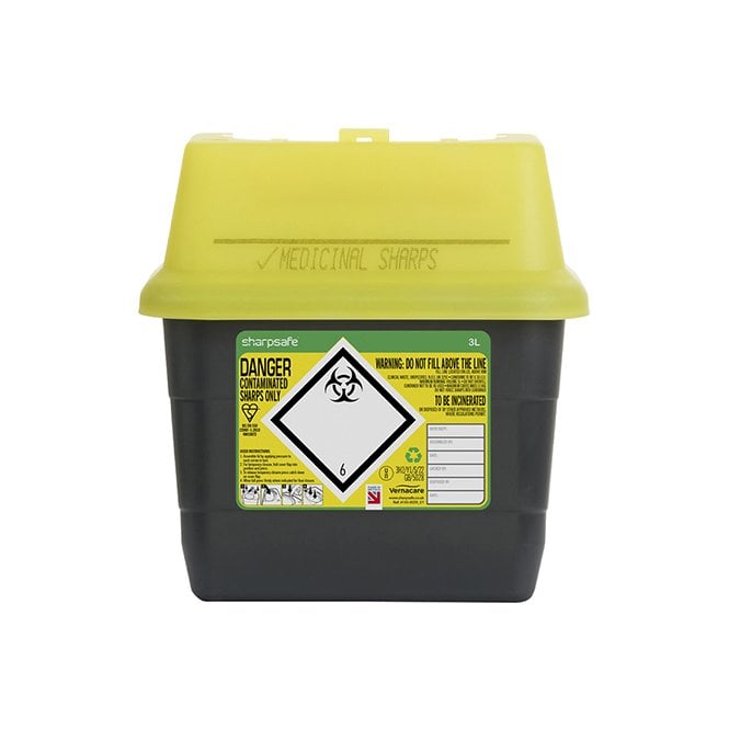 Click Medical Click Medical SHARP SAFE SHARPS BIN 3LTR