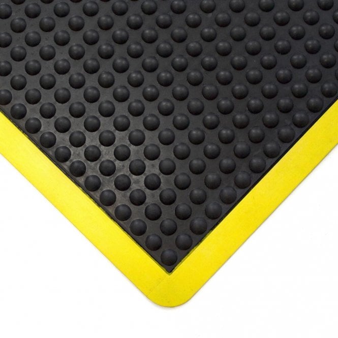 COBA Bubblemat Anti Fatigue Mat - Black/Yellow