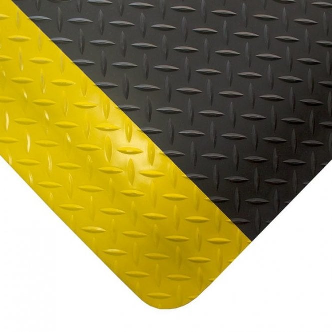 COBA Deckplate Anti Fatigue Mat - Black/Yellow