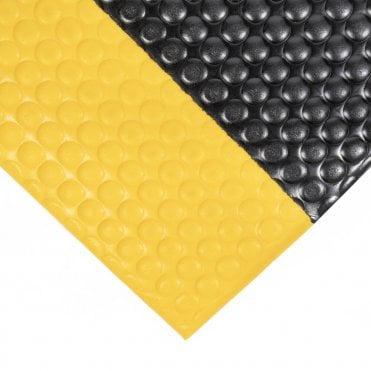 Orthomat Premium Bubble Anti Fatigue Mat - Black/Yellow