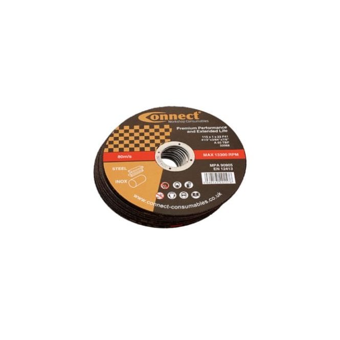 Connect  Extra Thin Cutting Discs 115mm x 1.0mm 10pc