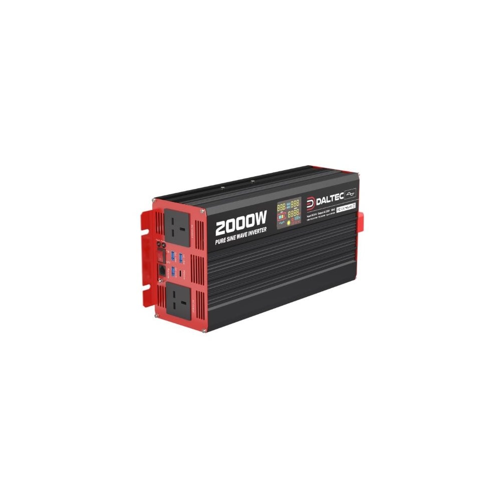 Invater 2000w Daltec 12V 2000W Pure Sine Wave Advanced Inverter Dc-Ac | Logistics UK Shop
