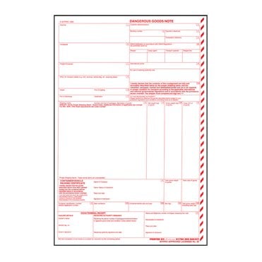 Dangerous Goods Shipping Notes