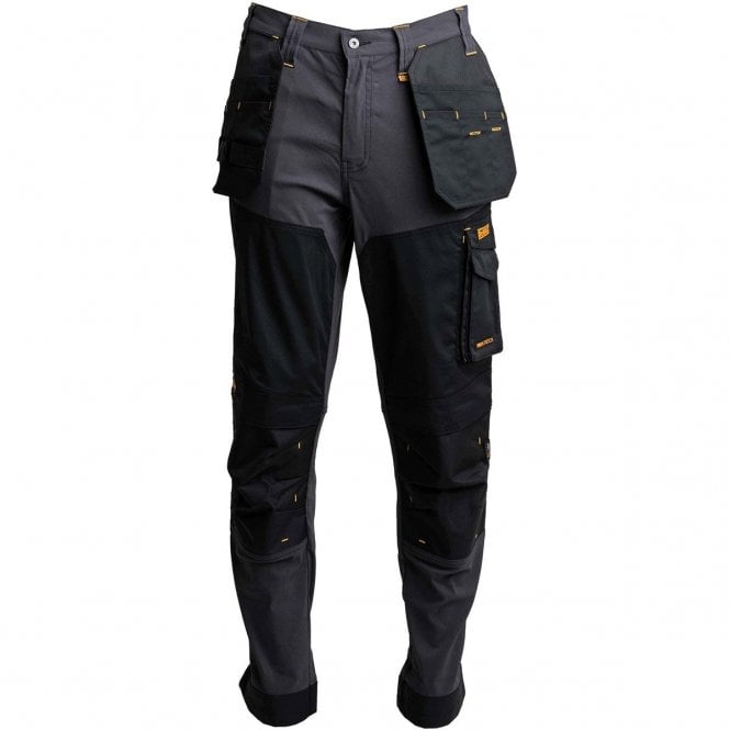DEWALT  Memphis Grey/Black Stretch Work Trousers with Kneepad Pockets