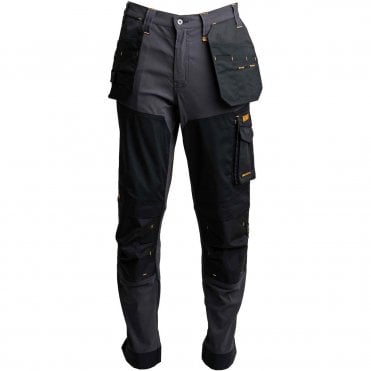 DEWALT Memphis Grey/Black Stretch Work Trousers with Kneepad Pockets