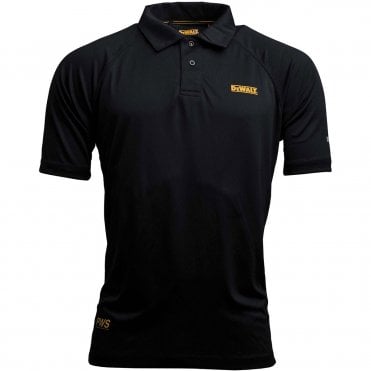 DEWALT Rutland PWS Black/Grey Wicking Polo Shirt
