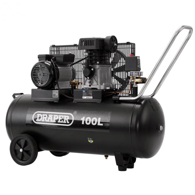 Draper 230V 100L Belt-Driven Air Compressor 2.2kW/3HP - 31254