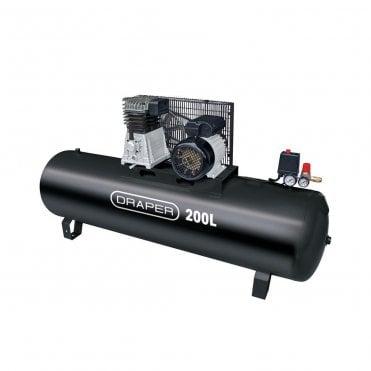 230V 200L Stationary Belt-Driven Air Compressor 2.2kW/3HP - 55313