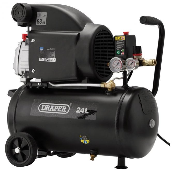 Draper 230V 24L Direct Drive Air Compressor 1.5kW/2hp - 24980