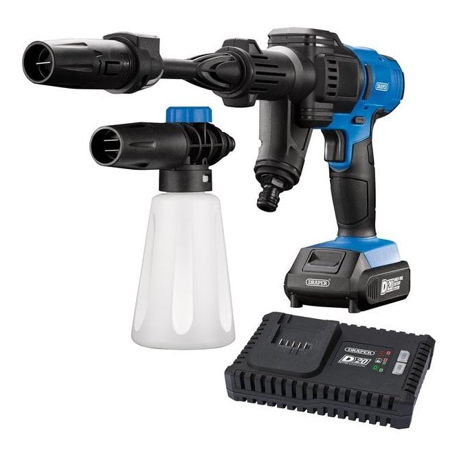 Draper D20 20V Cordless Pressure Washer Kit with Battery and Charger - 97533