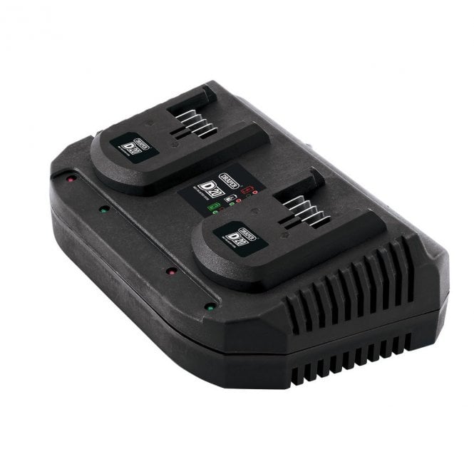 Draper D20 20V Li-ion Fast Twin Battery Charger 2x3.5A - 92239