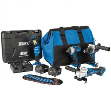 D20 20V Workshop Kit 4 Piece with Batteries and Charger - 90470