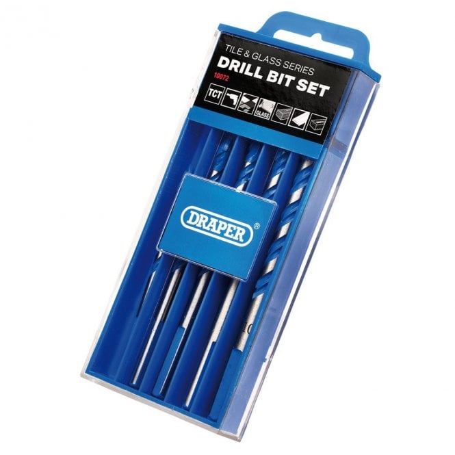 Draper TCT Tile and Glass Drill Bit Set - 6 Piece - 10072
