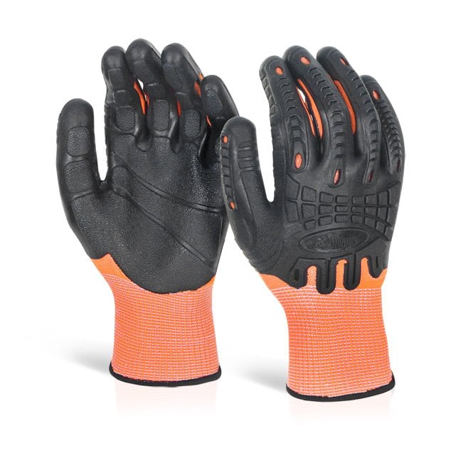 GLOVEZILLA GLOVEZILLA Cut resistant fully coated impact glove orange