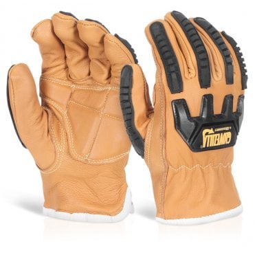 Glovezilla impact arc flash drivers glove brown