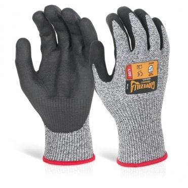 Glovezilla nitrile palm coated glove grey