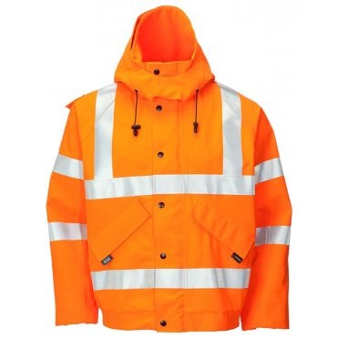 GORE-TEX FOUL WEATHER BOMBER JACKET NO HOOD ORANGE XL