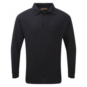 HAZTEC Boscan Inherent FR AS ARC Long Sleeve Poloshirt - Navy