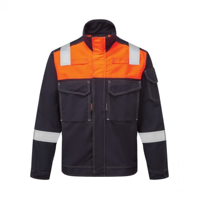 Hazchem Safety HAZTEC Kelvin FR AS ARC Inherent Two Tone Jacket - Navy/Orange