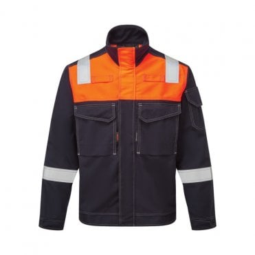 HAZTEC Kelvin FR AS ARC Inherent Two Tone Jacket - Navy/Orange