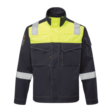 HAZTEC Kelvin FR AS ARC Inherent Two Tone Jacket - Navy/Yellow