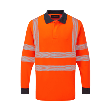 HAZTEC Orwell Inherent FR AS ARC Hi-Vis Long Sleeved Poloshirt RIS-3279