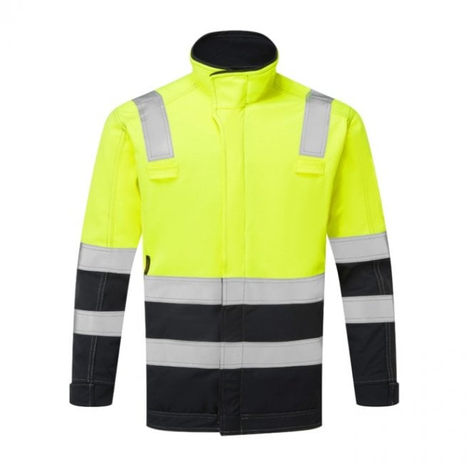 Hazchem Safety HAZTEC Osgard Inherent FR AS ARC Hi-Vis Class 1 Softshell Jacket