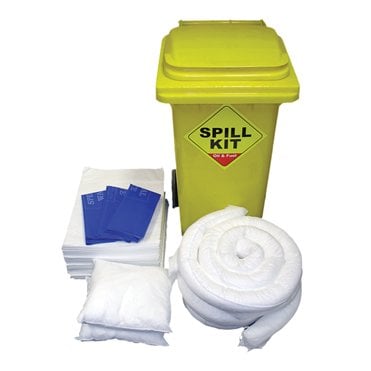 Oil & Fuel Spill Kit in Wheelie Bin