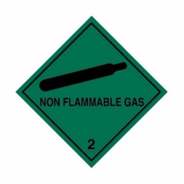 UN Hazard Warning Diamond Alum. 250x250mm Class 2 Non Flam. Gas