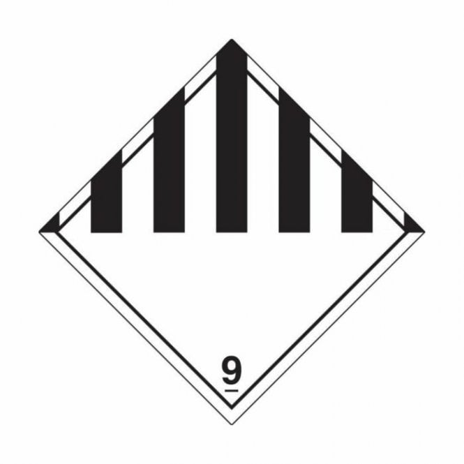 Hazchem Safety UN Hazard Warning Diamond Alum. 250x250mm Class 9 Miscellaneous