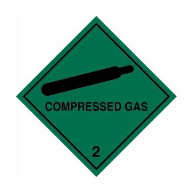 Hazchem Safety UN Hazard Warning Diamond Aluminium 250x250mm Class 2 Comp. Gas