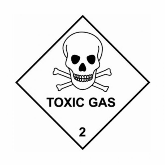 Hazchem Safety UN Hazard Warning Diamond Aluminium 250x250mm Class 2 Toxic Gas
