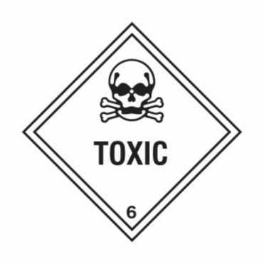 UN Hazard Warning Diamond Aluminium 250x250mm Class 6.1 Toxic