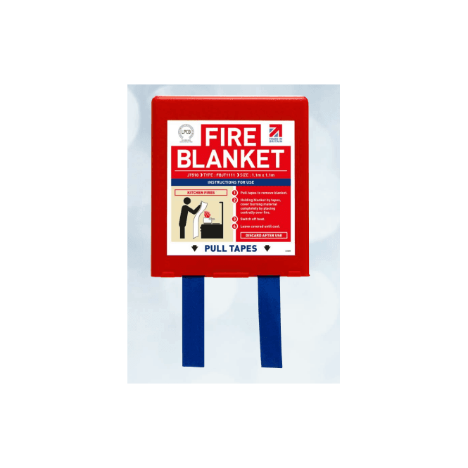 Jactone 1.1 x 1.1m Jacpack Fire Blanket - Red Holder
